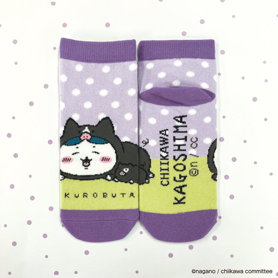 ハチワレ黒豚ソックス