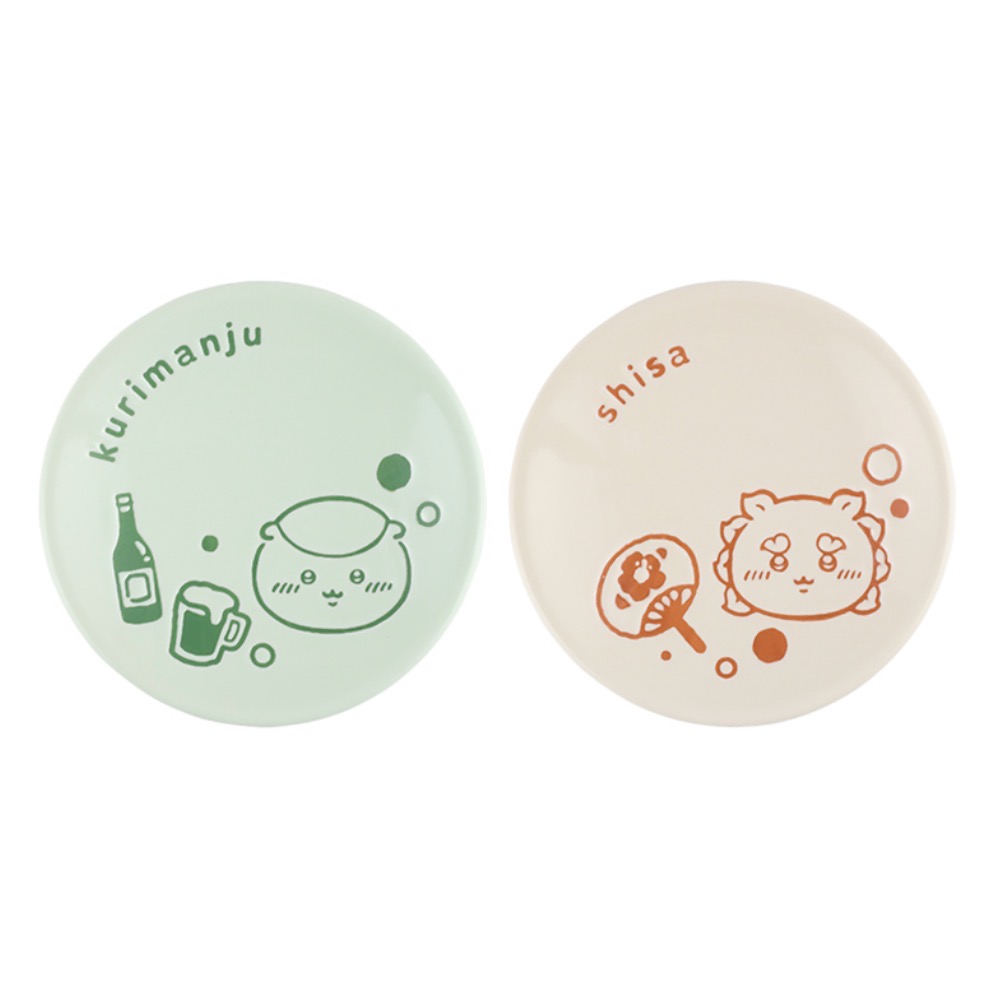 くりまんじゅうとシーサーのお皿